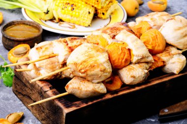 Baharatlı Izgara, ızgara hindi eti Marine. Bbq.American gıda