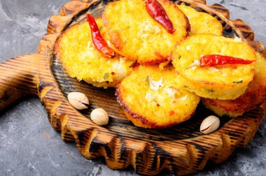 Sonbahar kurabiye kabak dan. Sonbahar çanak. Vejetaryen mutfağı. Dietic gıda