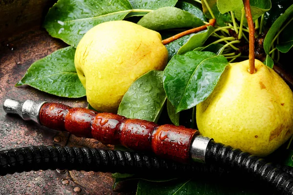 Hookah Para Fumar Com Aroma Pear Pear Shisha — Fotografia de Stock