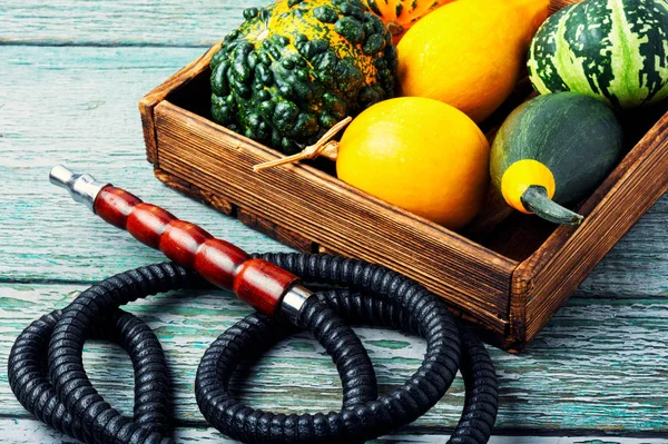 Aroma relax için kabak ile Doğu shisha nargile. Kabak shisha
