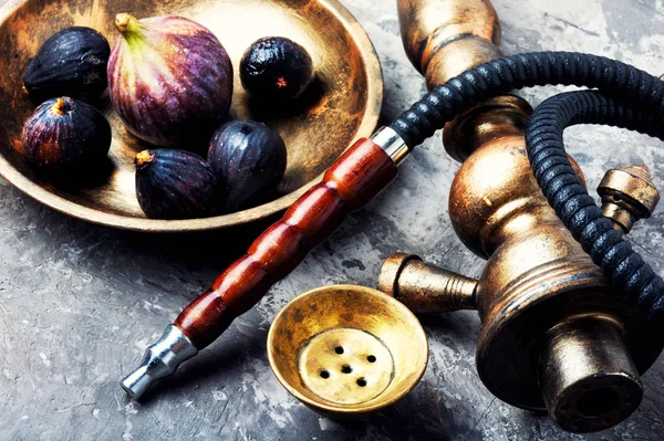 Hookah Fumaça Frutas Moda Com Sabor Tabaco Figs Eastern Shisha — Fotografia de Stock