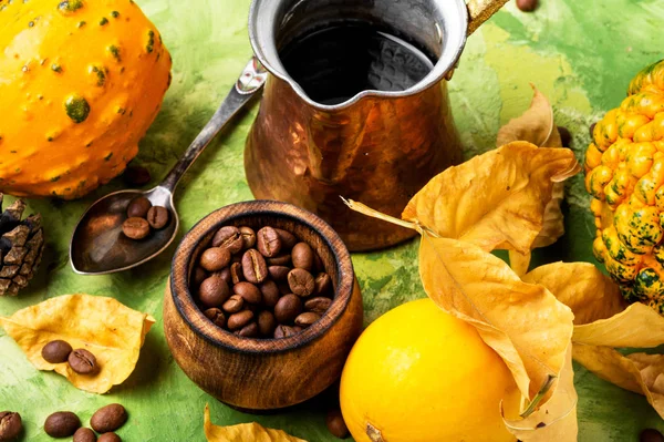 Тыквенные Специи Latte Cup Осенним Кофе — стоковое фото