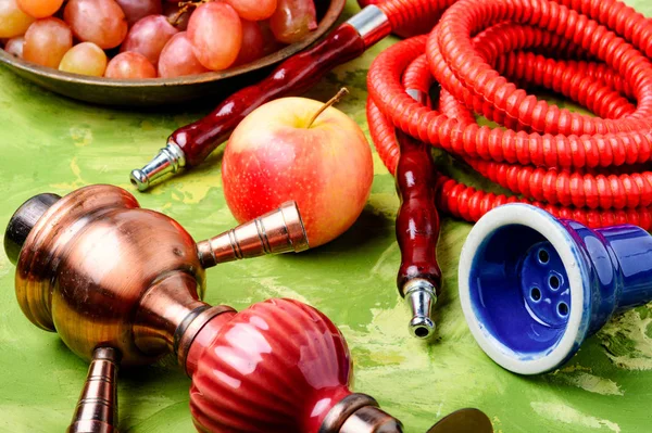 Turkish Smoking Hookah Taste Fruit Mixture Grapes Apples Shisha Concept — Stock Photo, Image