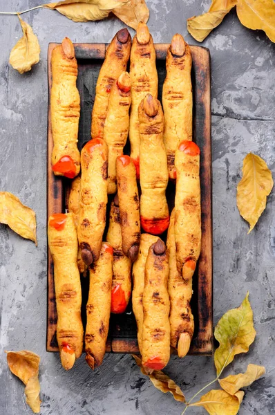 Homemade Cookies Form Terrible Human Finger — Stock Photo, Image