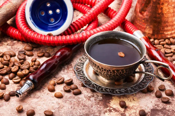 Chisha Oriental Hookah Con Aroma Café Para Relajarse Shisha Árabe —  Fotos de Stock