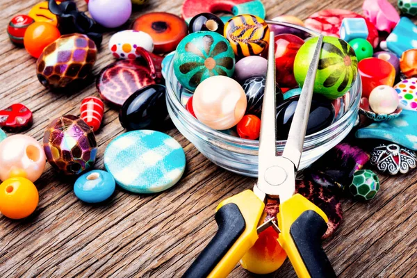Joyería Rebordear Process Colored Beads Bead Mezcla —  Fotos de Stock