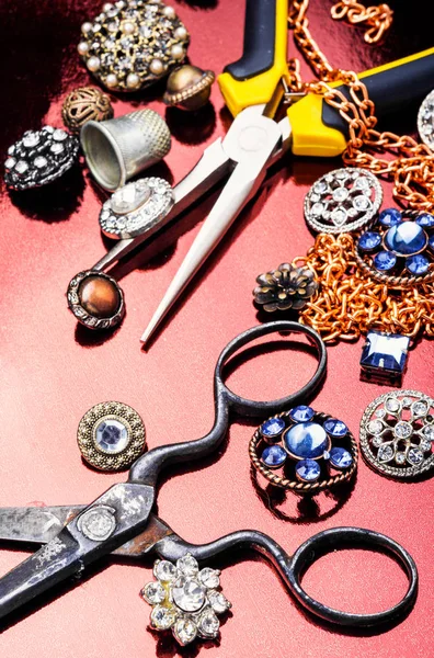 Výroba Ručně Vyráběných Šperků Nástroje Pro Výrobu Šperků — Stock fotografie