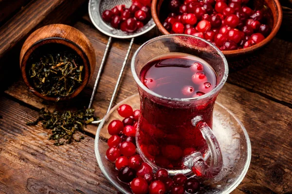 Осенний Зимний Горячий Чай Ягодами — стоковое фото