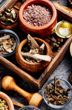 Şifalı bitkiler, bitkiler ve tıbbi kökler. Bitkisel doğal ilaçlar.