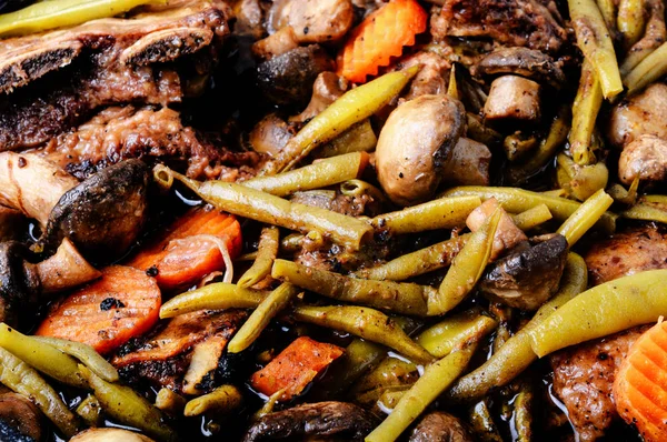 Carne Bovino Borgonha Cozinha Francesa Clássica Carne Bovino Bourguignon Ragou — Fotografia de Stock