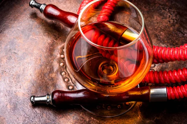 East Hookah Cognac Aroma Relax Shisha Hookah — Stock Photo, Image