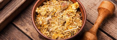 Kurutulmuş calendula çiçekler