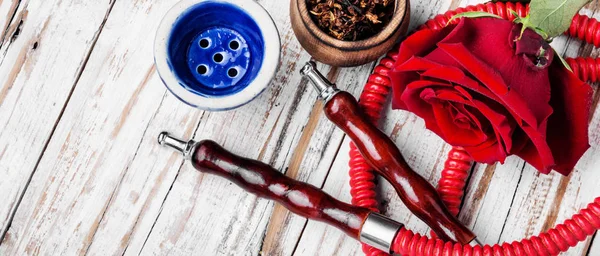 Flower with hookah — Stock Photo, Image