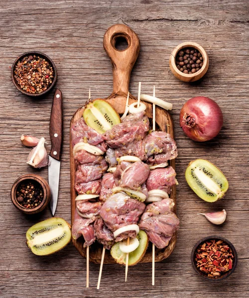 Hovězí špejle kebab — Stock fotografie