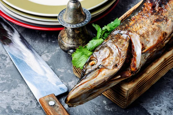 Pike stuffed with vegetables — Stock Image Pike stuffed with vegetables Stock Photo