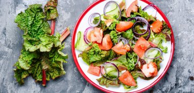 Spring vegetable salad clipart