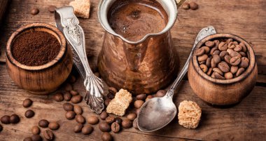 Kahve çekirdekleri ve zemin