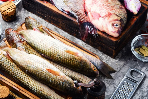 Varietà di pesce fresco crudo — Foto Stock