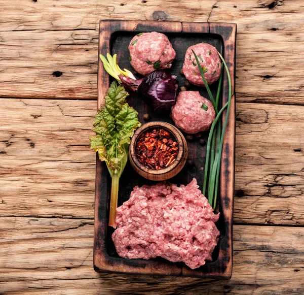 Carne picada cruda — Foto de Stock