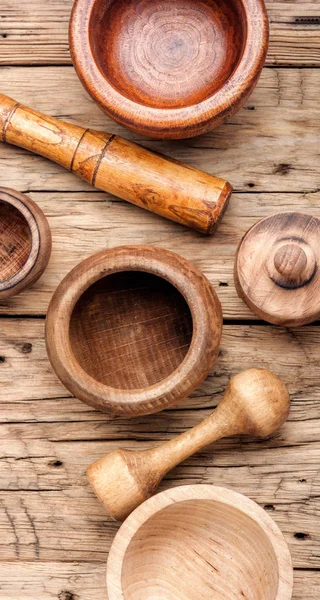 Tahta havan ve tokmak.