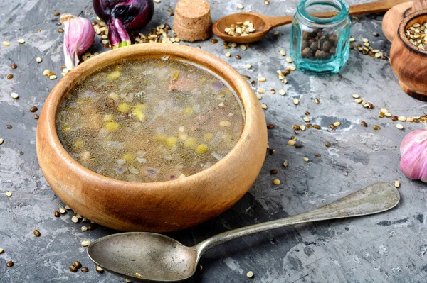 Sopa de pollo tradicional peruana — Foto de Stock