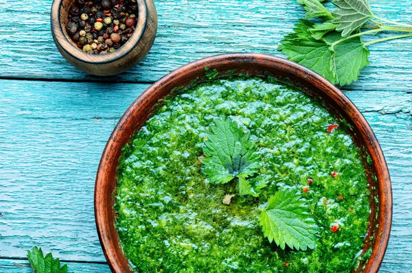 Russian traditional nettle soup — Stock Image Russian traditional nettle soup Royalty Free Stock Images