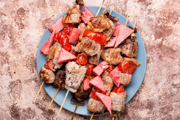 Shashlik o shish kebab — Foto Stock