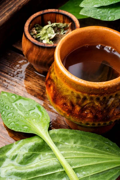 Травяной банановый чай — стоковое фото