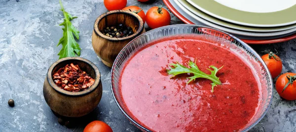 Zuppa di gazpacho di pomodoro — Foto Stock