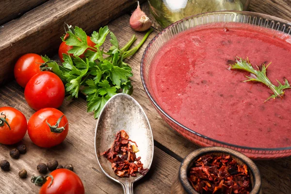 Zuppa di gazpacho di pomodoro — Foto Stock