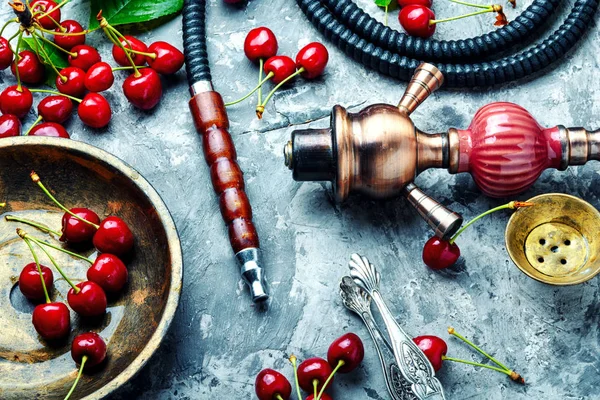 Hookah with tobacco taste of cherry — Stock Photo, Image