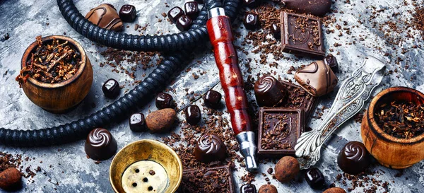 Tobacco shisha with chocolate flavor — Stock Photo, Image