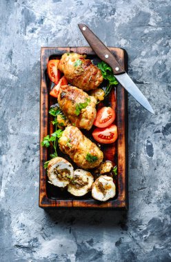 Mantarlı tavuk pirzola