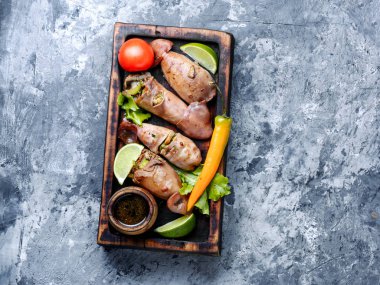 sebzeli ızgara kalamar