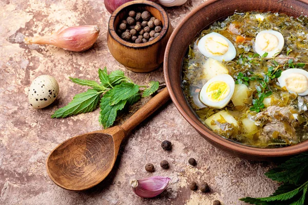 Borsch verde ucraniano — Foto de Stock