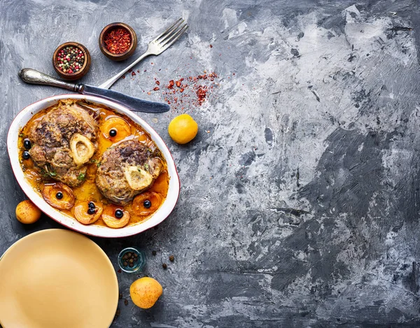 Italský masový steak OSSOBUCO — Stock fotografie