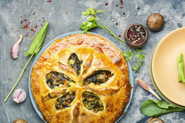 Mantarlı sebzeli börek