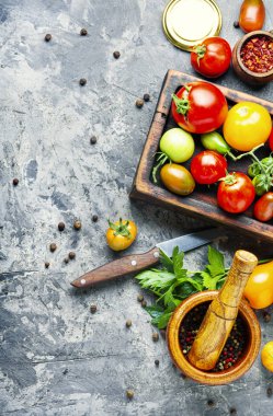 Sonbahar konserve domates