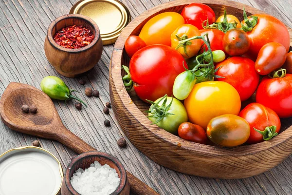 Pickling eller konserv tomater — Stockfoto