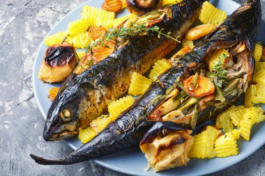 Kabak dolgulu fırında balık