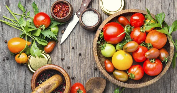 Pickling or canning tomatoes — Stock Image Pickling or canning tomatoes Stock Image