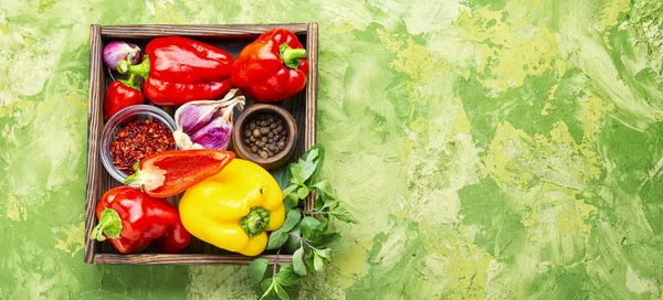 Autumn canning pepper — Stock Image Autumn canning pepper Stock Photo