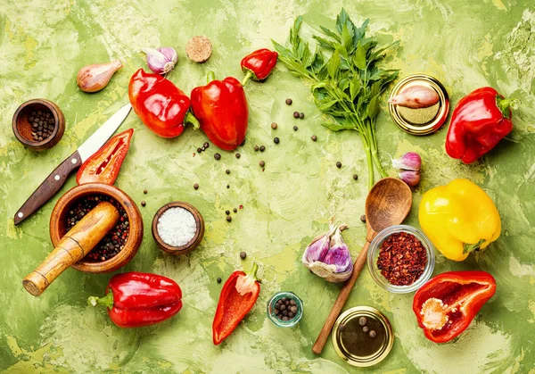Autumn canning pepper — Stock Image Autumn canning pepper Royalty Free Stock Photos
