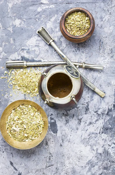Chá tradicional de erva-mate — Fotografia de Stock