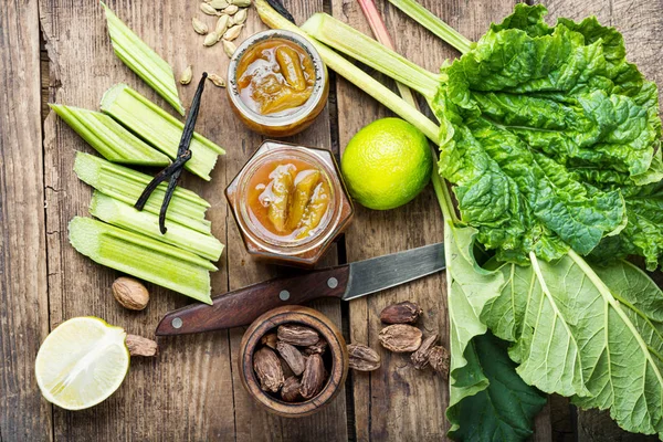 Homemade rhubarb jam