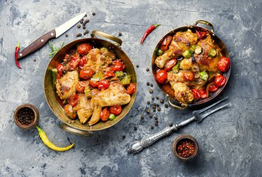 Sebzede fırında tavuk