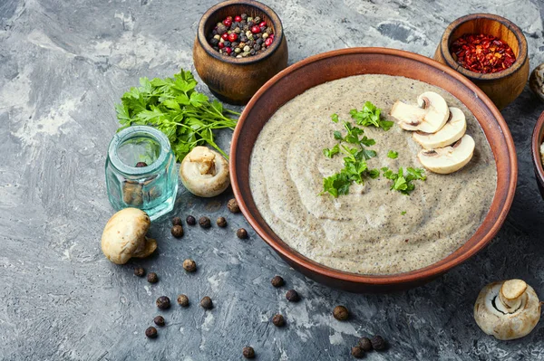 Creamy mushroom soup — Stock Image Creamy mushroom soup Stock Photo