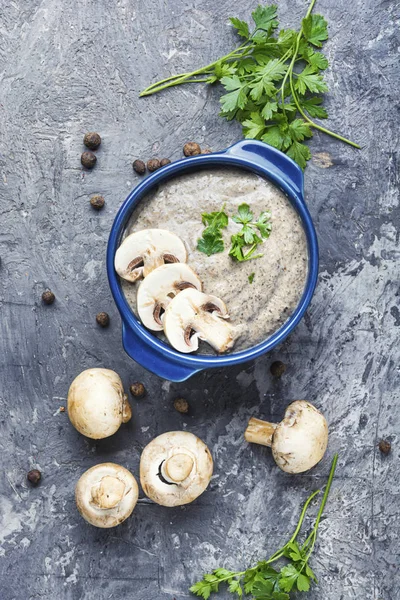 Delicious mushroom soup — Stock Photo, Image