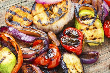 Arka plan ızgara sebze