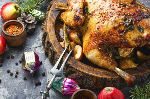 Poulet de Noël traditionnel — Photo